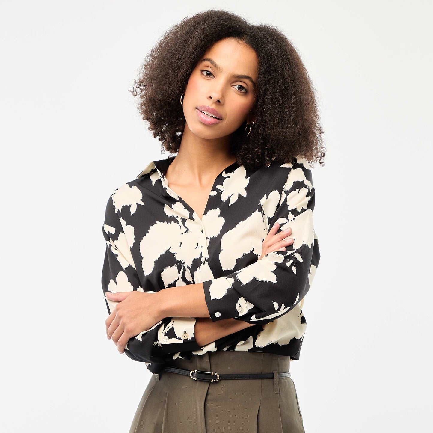 Blusa fluida NEGRO