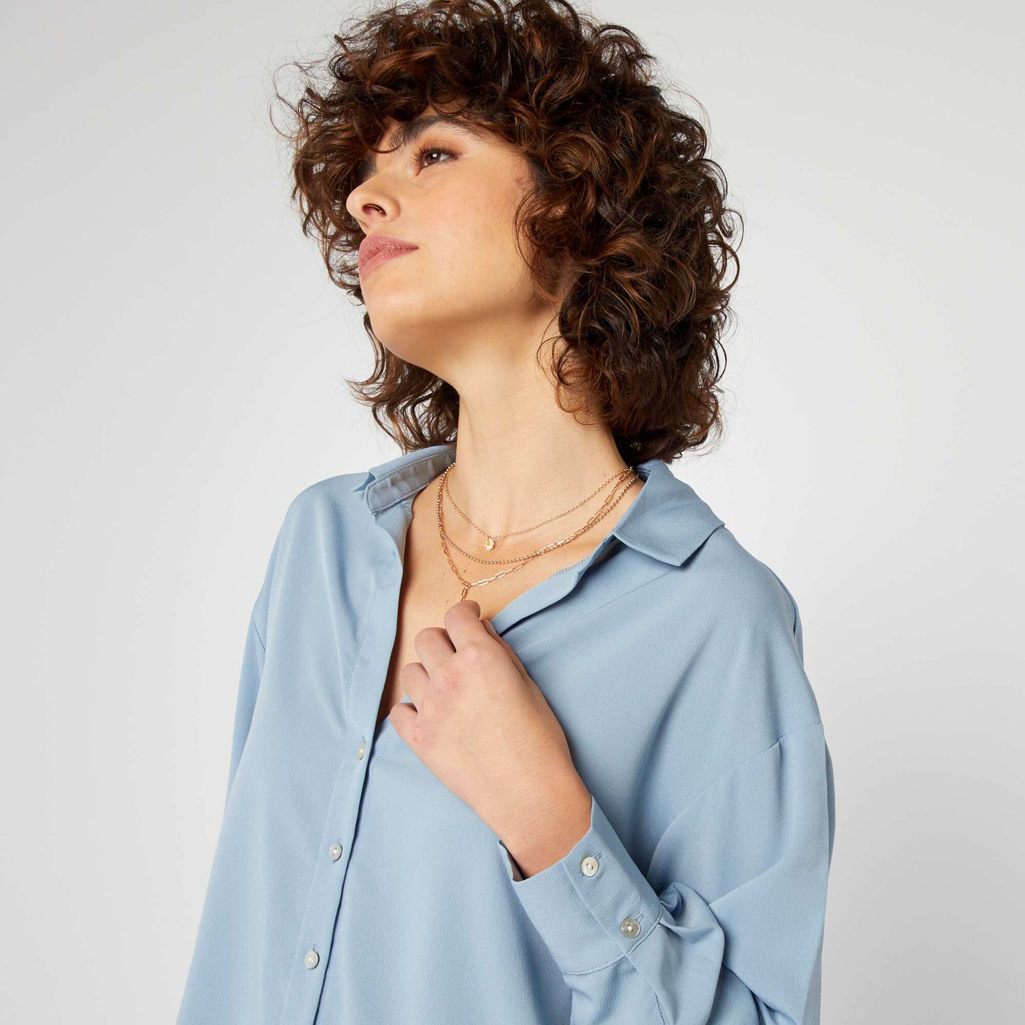 Blusa fluida AZUL