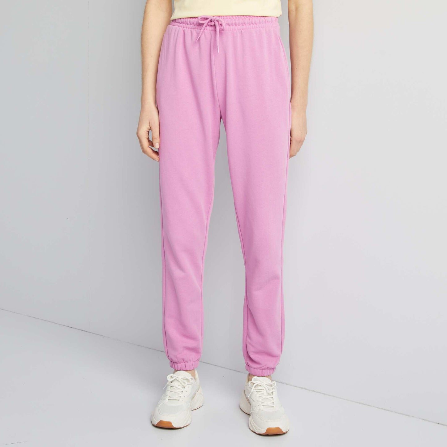 Pantalón de jogging liso fino ROSA