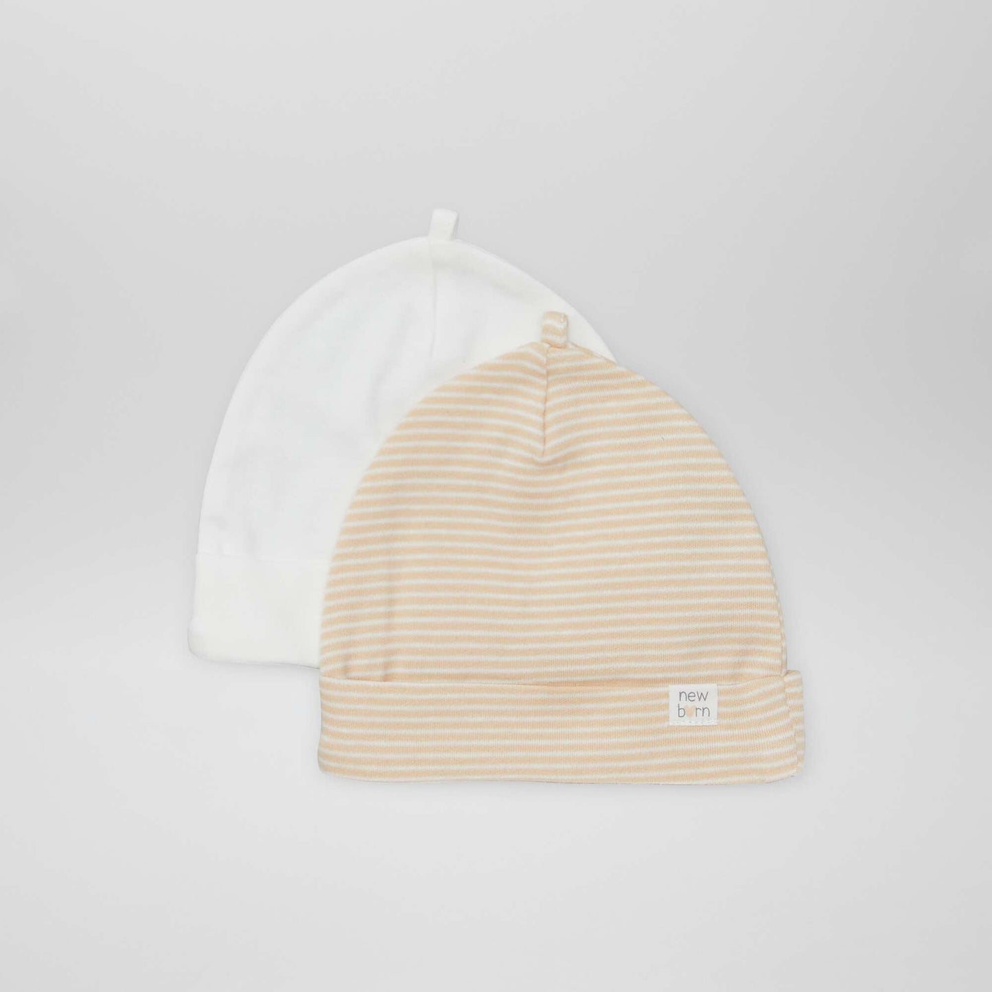 Pack de 2 gorros recién nacido BLANCO