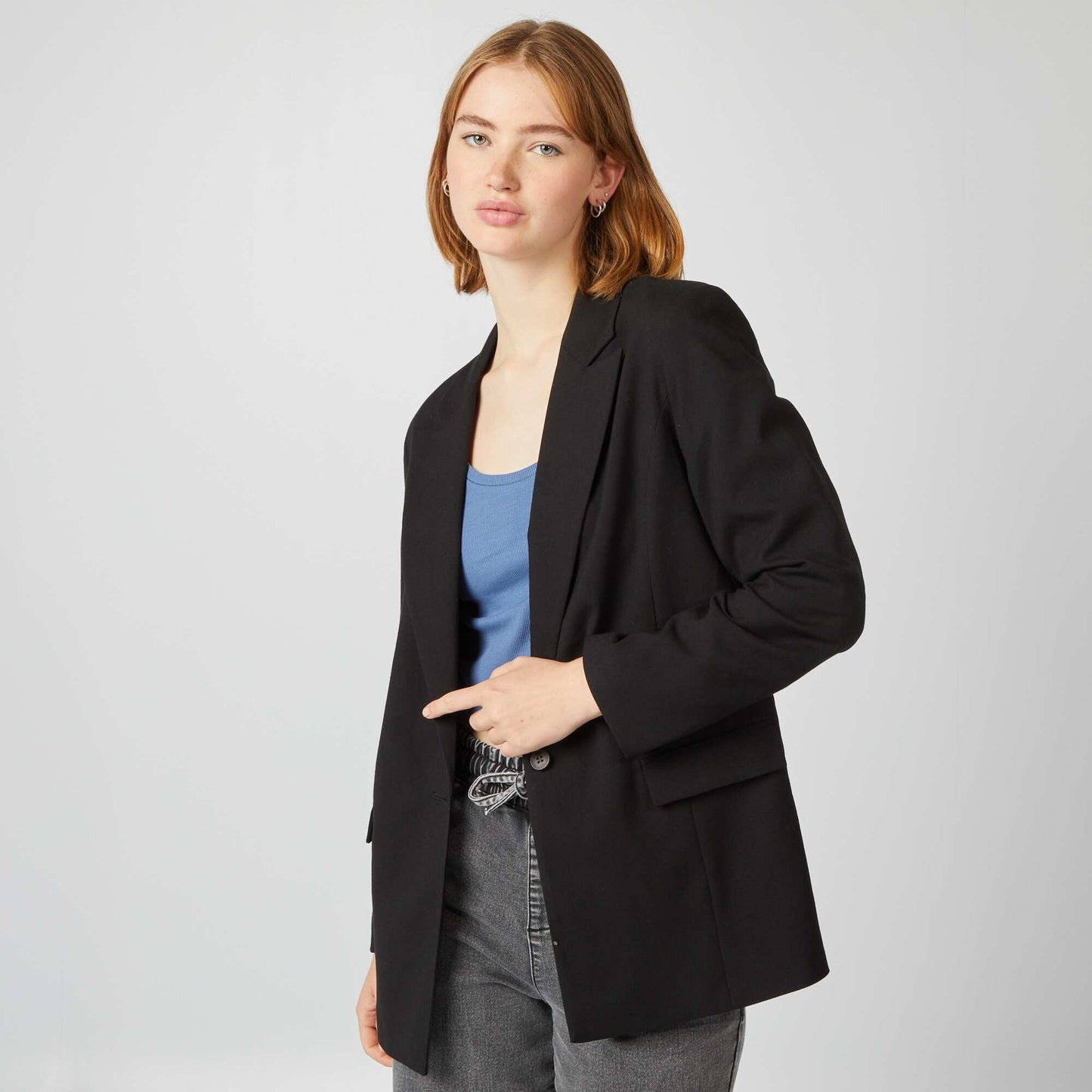 Chaqueta blazer oversize negro