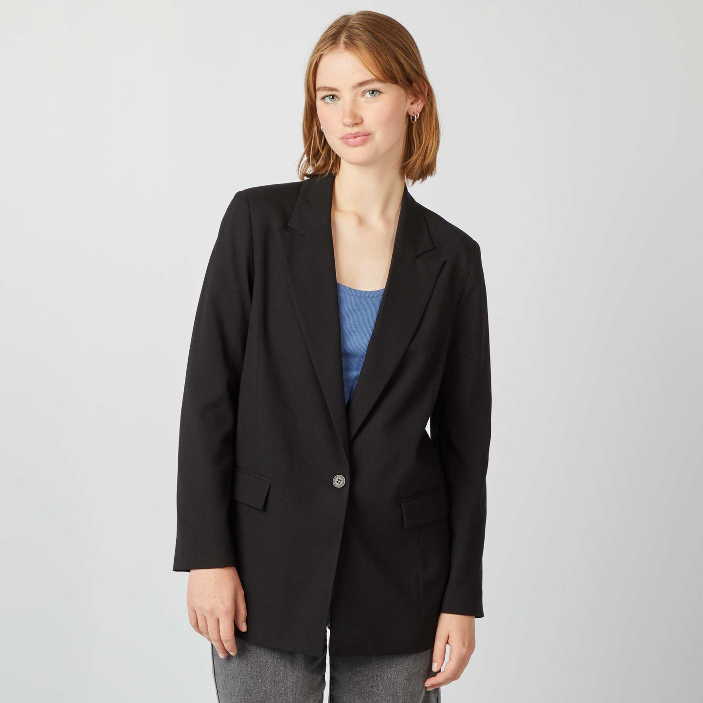 Chaqueta blazer oversize negro