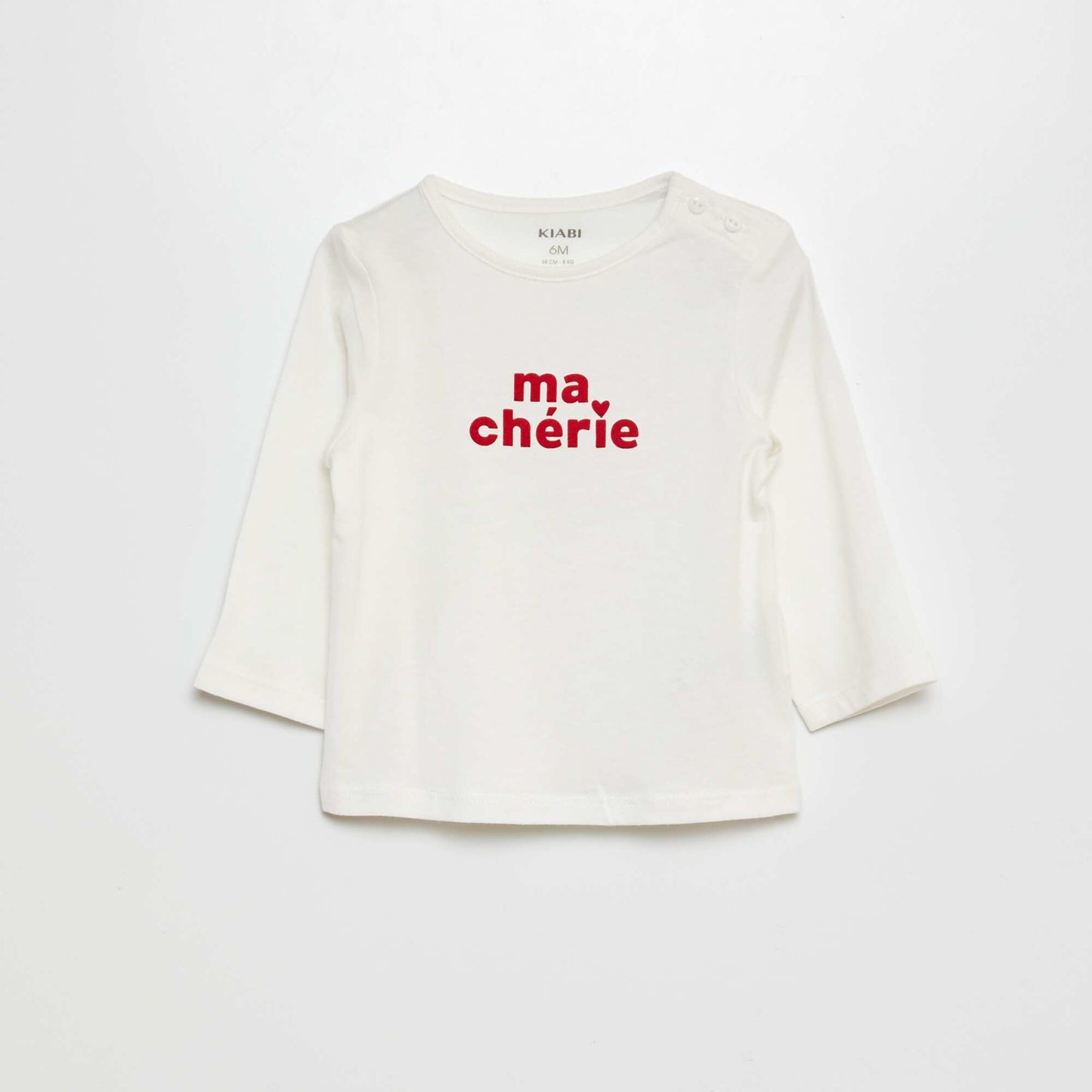Camiseta con mensaje BLANCO