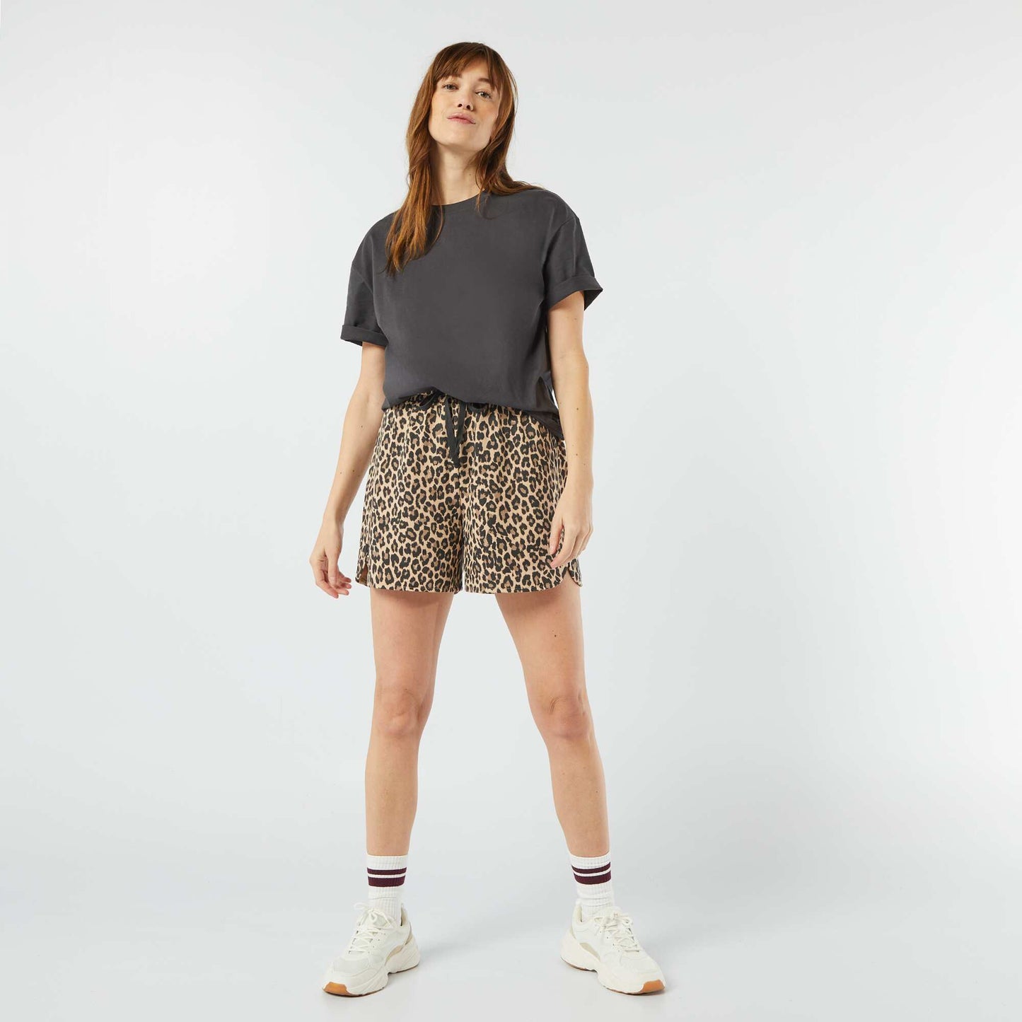 Camiseta de cuello redondo oversize NEGRO