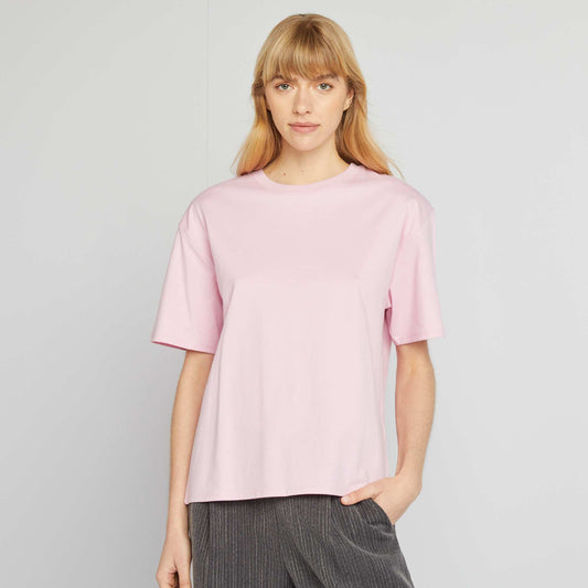 Camiseta de cuello redondo oversize ROSA