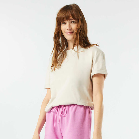 Camiseta de cuello redondo oversize GRIS