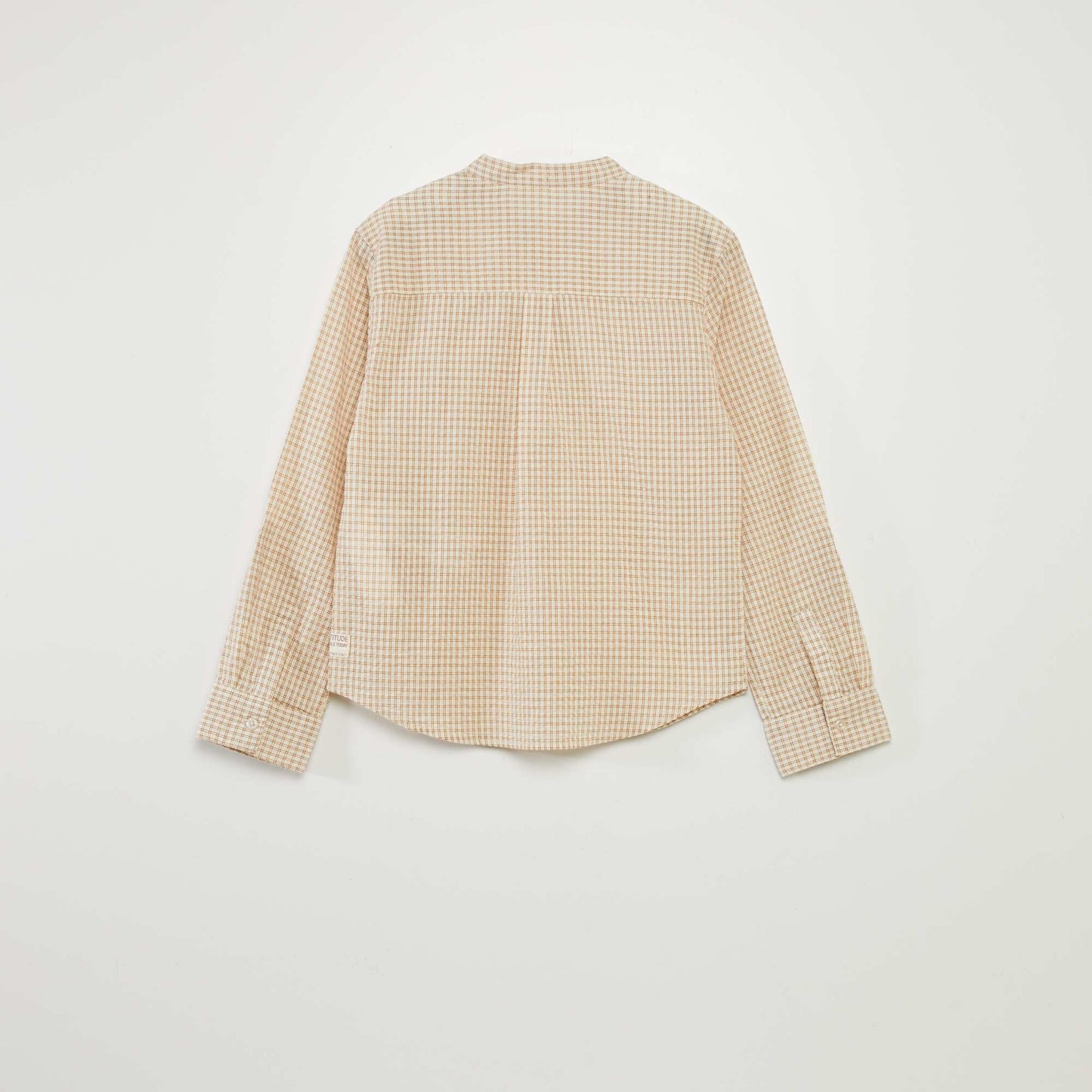 Camisa de cuadros BEIGE