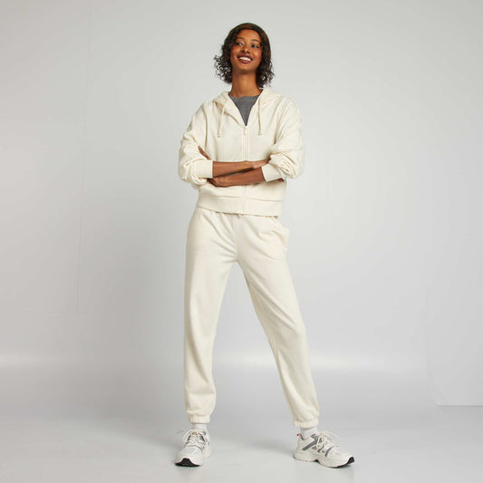 Pantalón de jogging liso fino BEIGE
