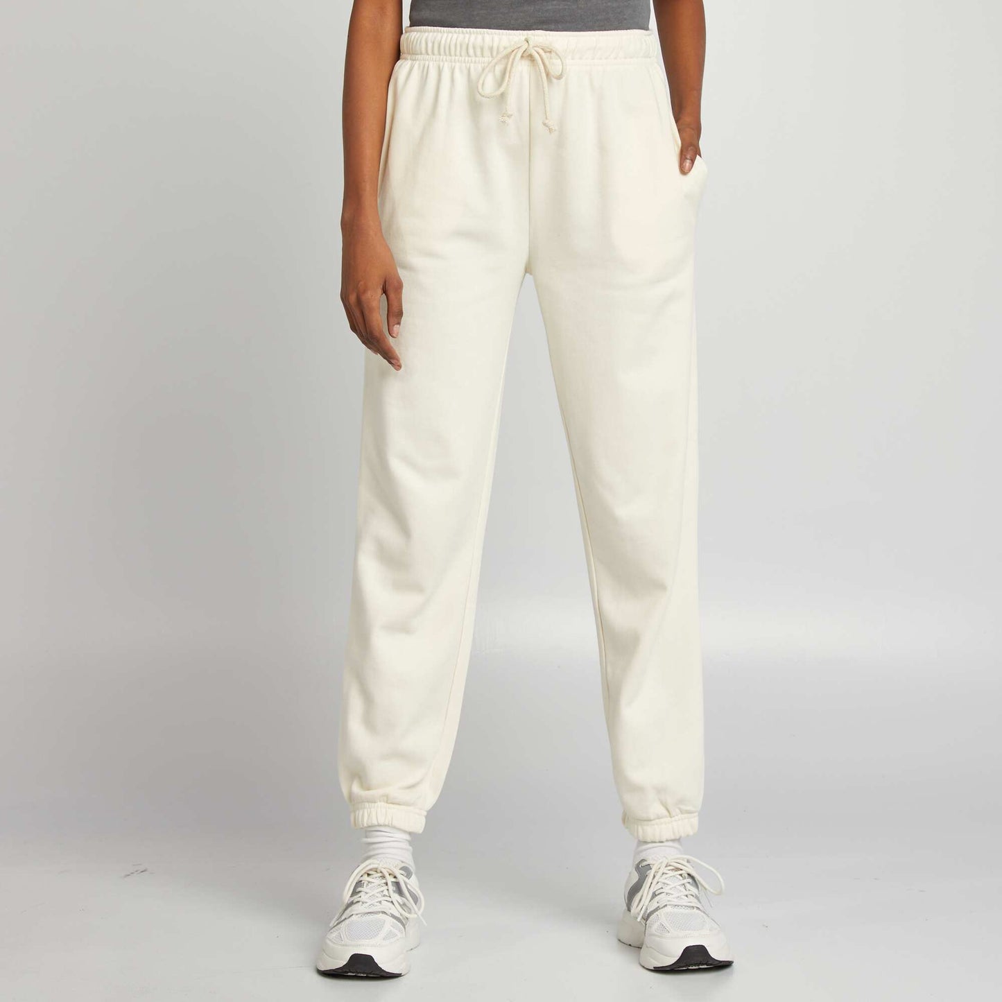 Pantalón de jogging liso fino BEIGE