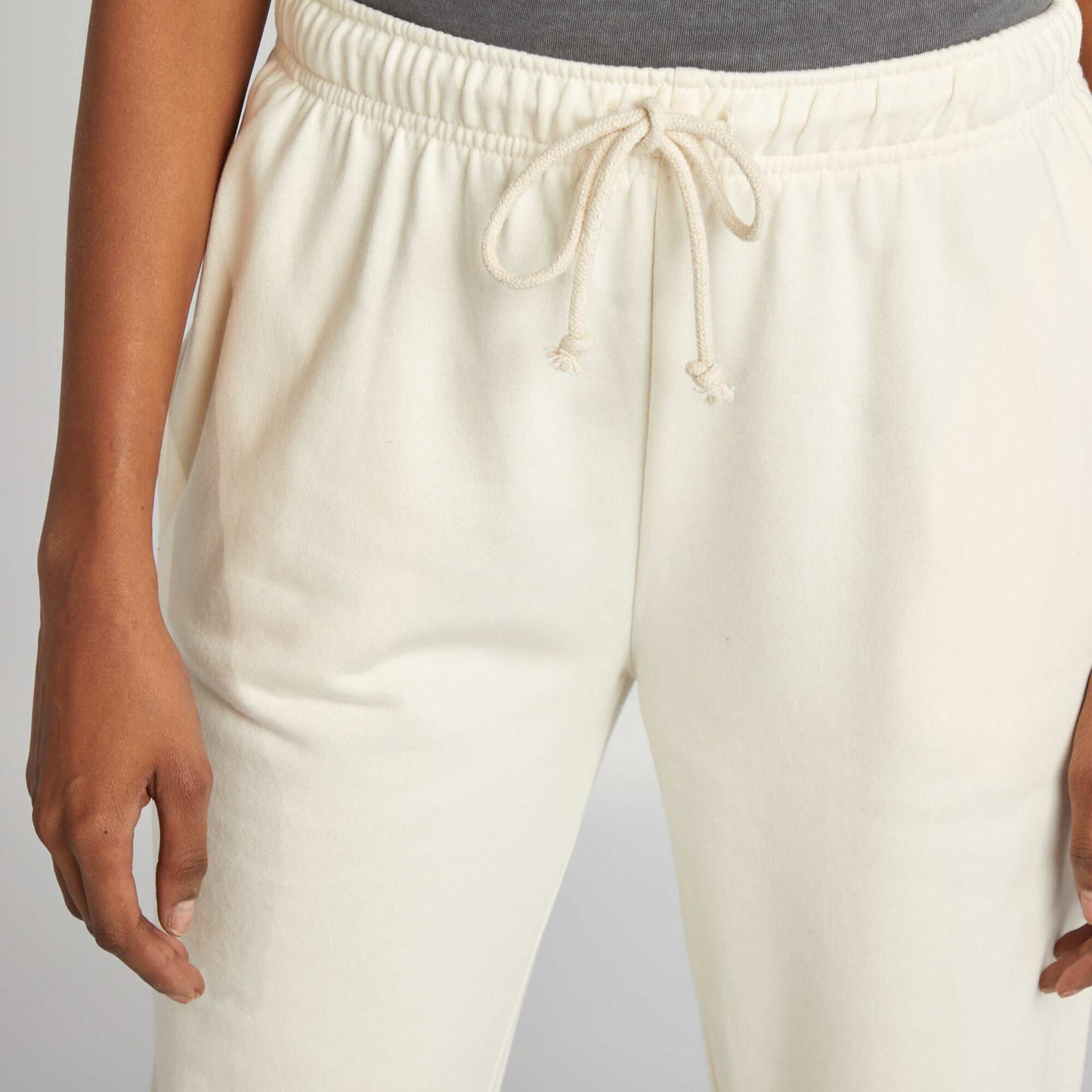 Pantalón de jogging liso fino BEIGE
