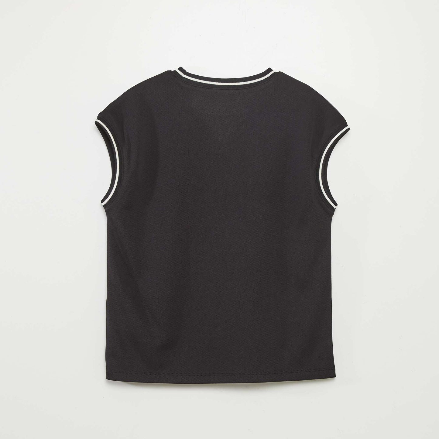 Camiseta sin mangas ancha politricot NEGRO