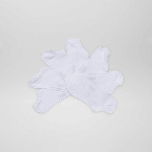 Pack de 7 pares de medias invisibles BLANCO
