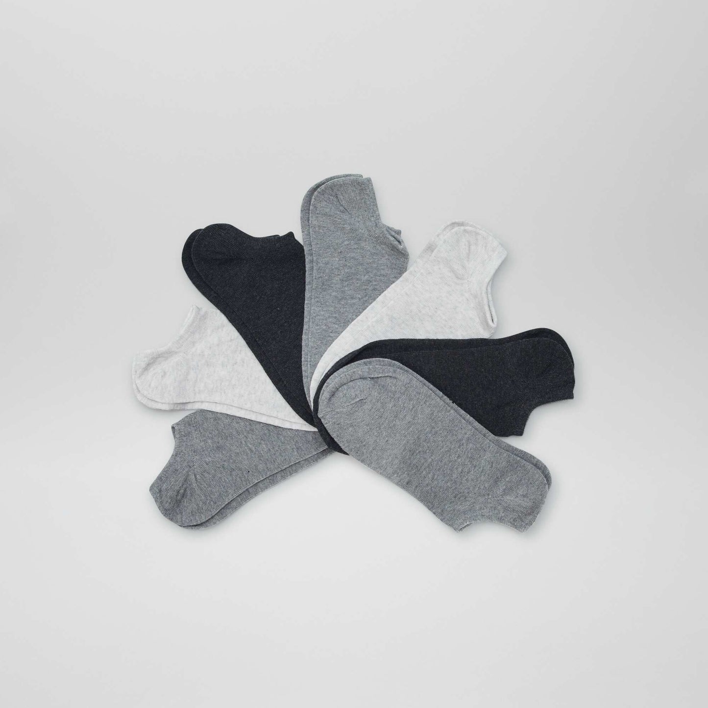 Pack de 4 pares de medias invisibles gris