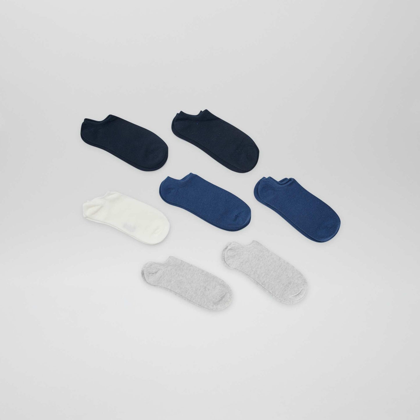 Pack de 4 pares de medias invisibles AZUL