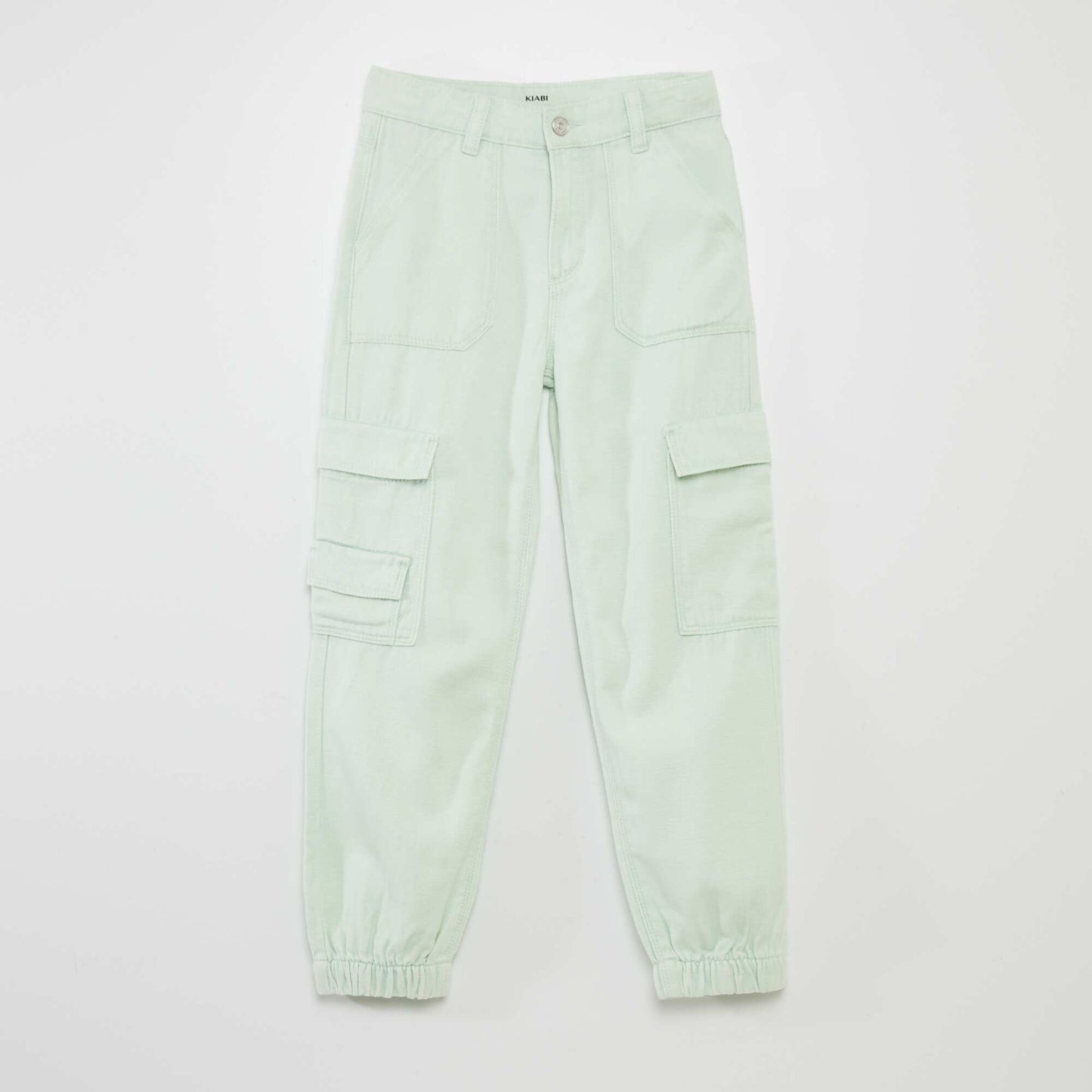 Pantalón recto con bolsillos en los laterales VERDE