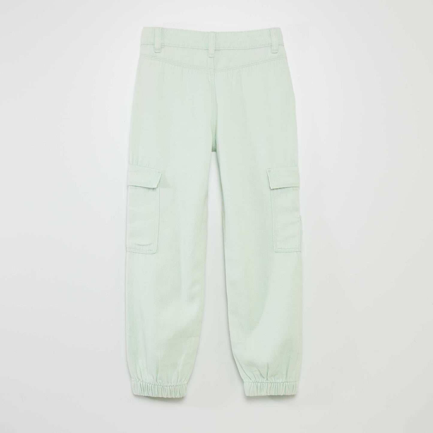 Pantalón recto con bolsillos en los laterales VERDE