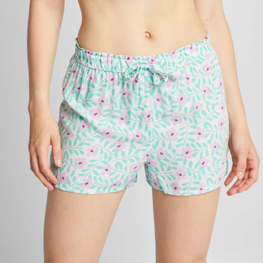 Short de pijama estampado BLANCO