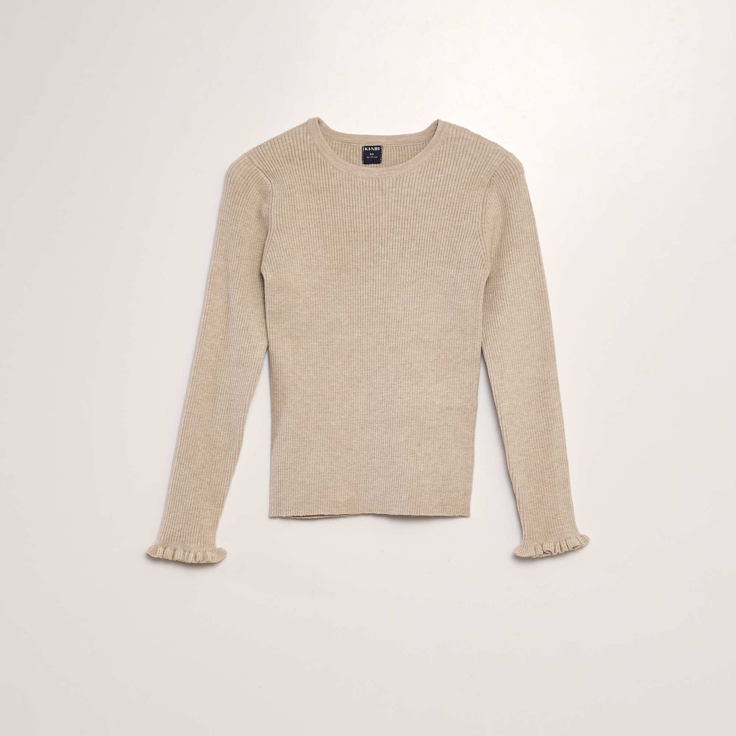 Sweater de canalé BEIGE