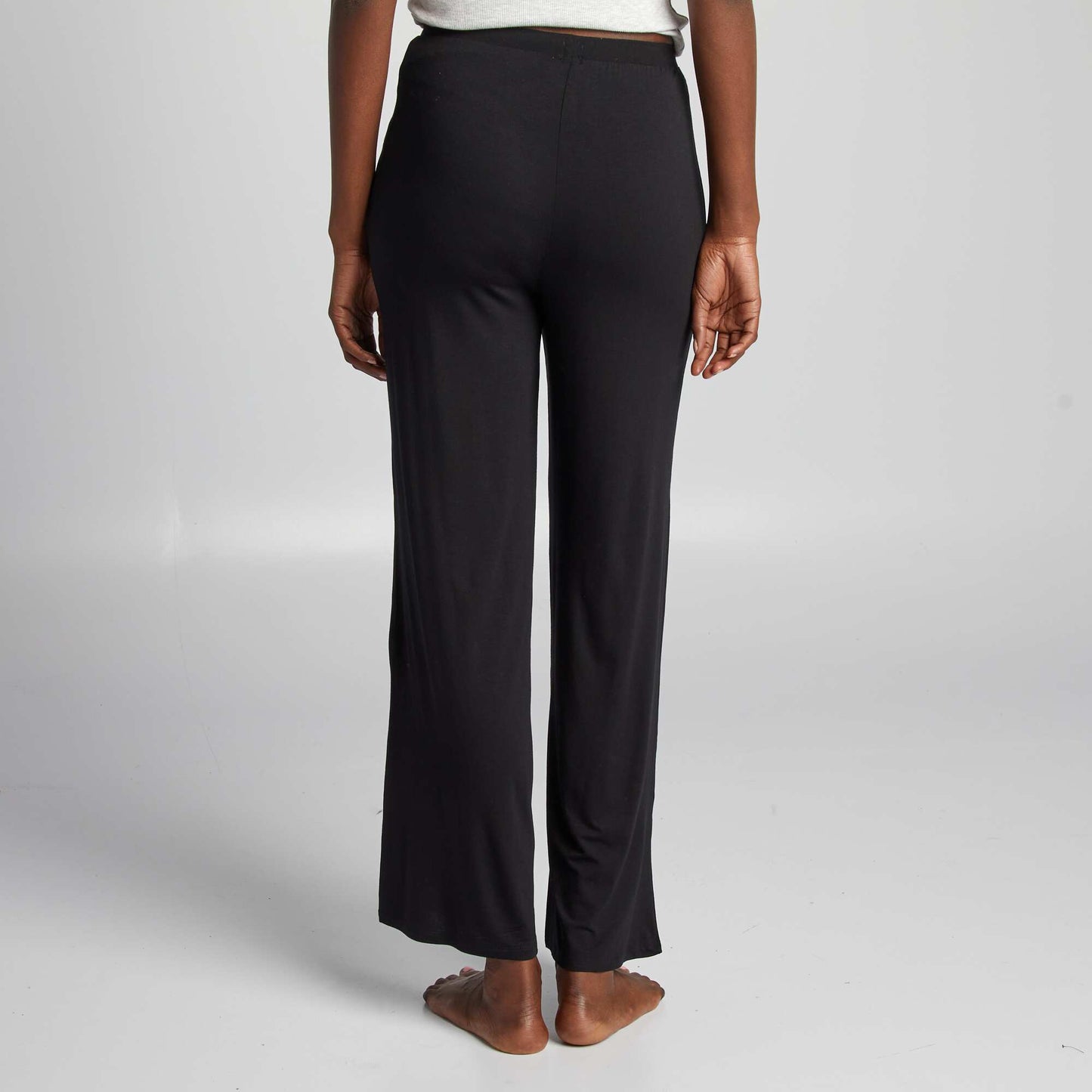 Pantalón de pijama ancho vaporoso negro