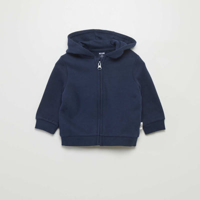 Buzo con cremallera y capucha AZUL OSCURO