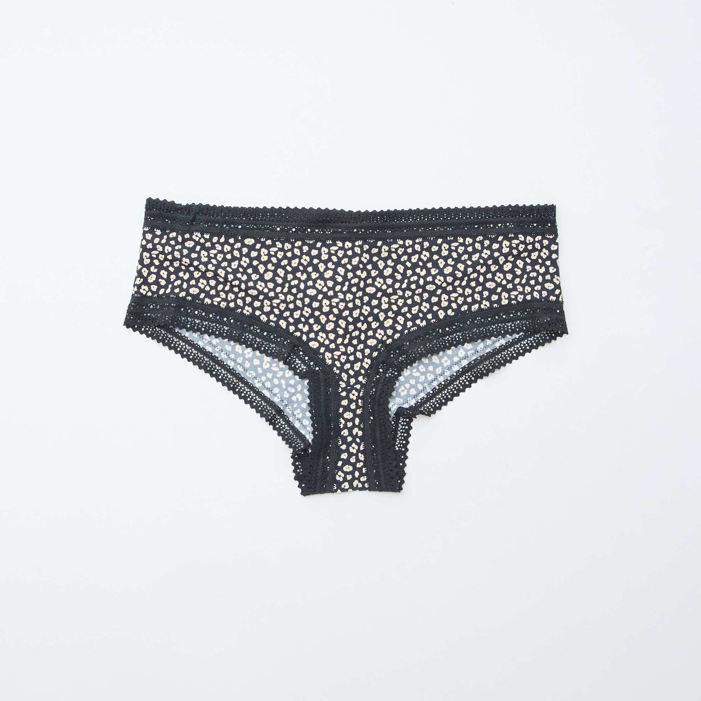 Pack de 3 shortys en microfibra estampada NEGRO