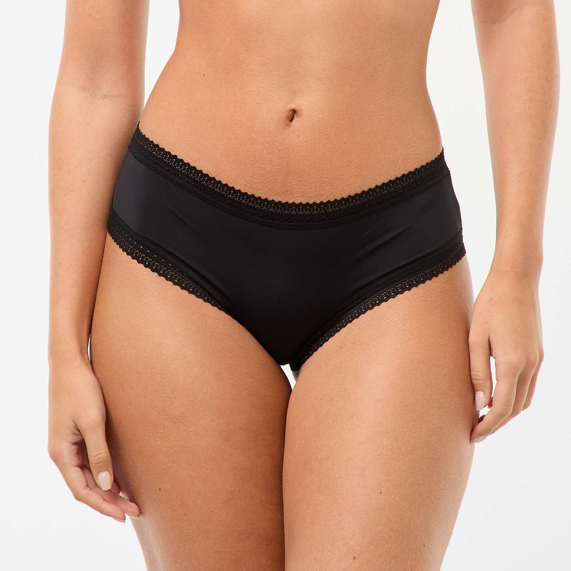 Pack de 3 shortys en microfibra estampada NEGRO