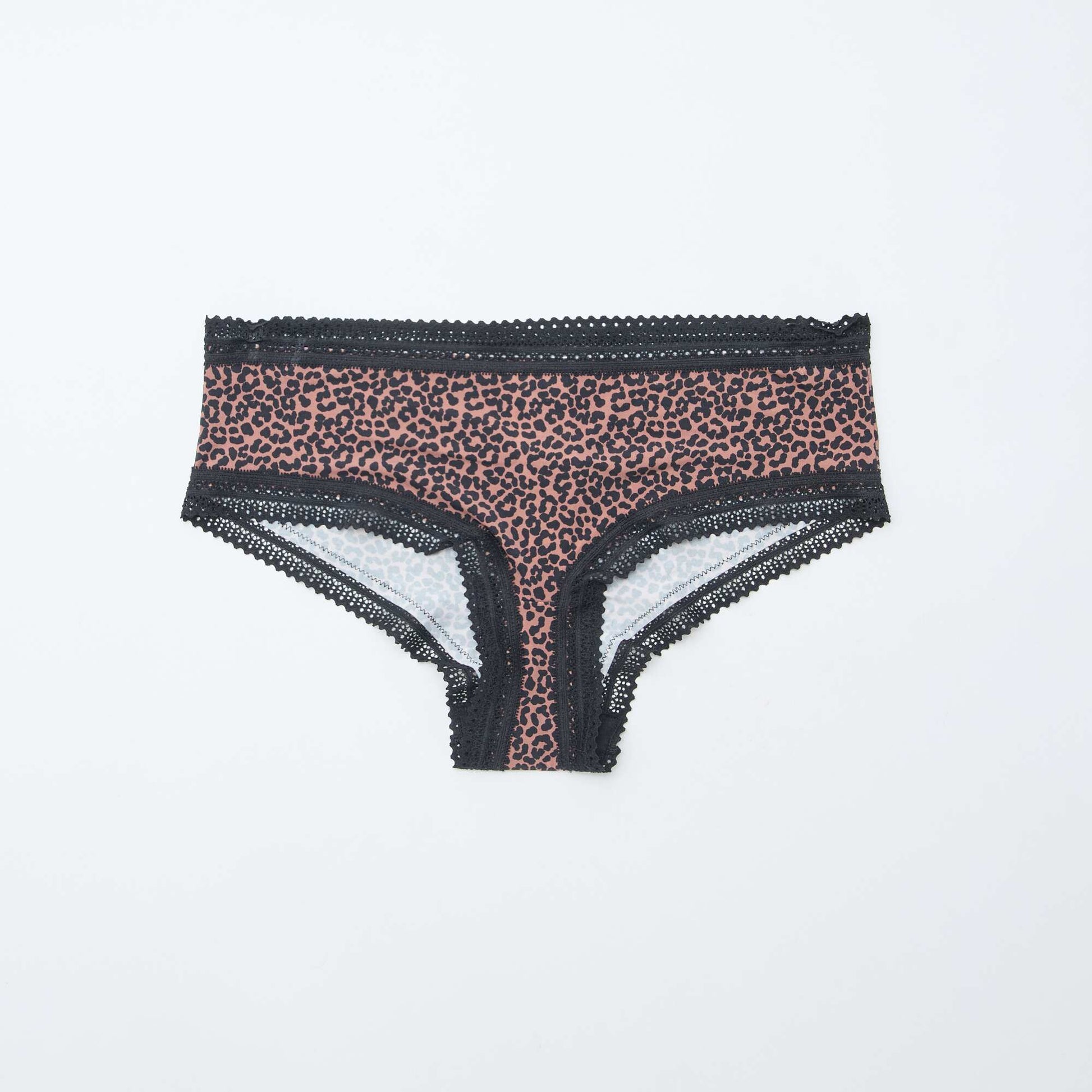 Pack de 3 shortys en microfibra estampada NEGRO