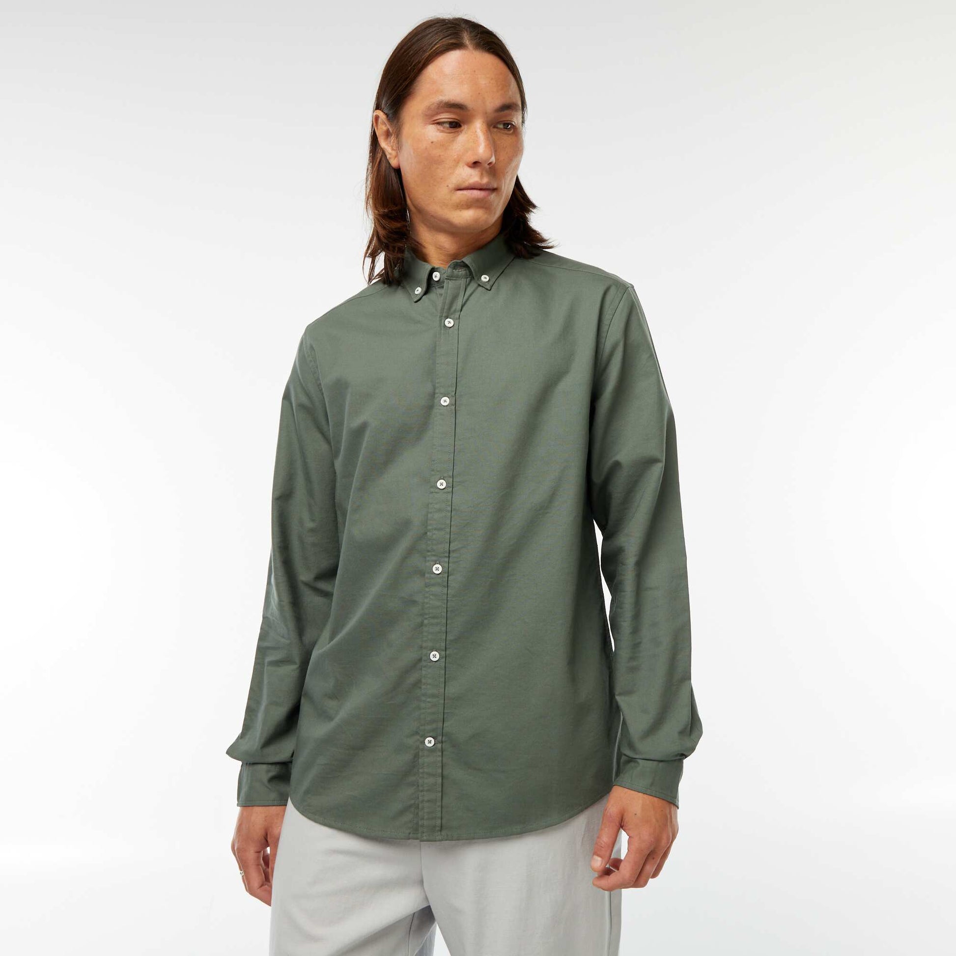 Camisa oxford regular fit VERDE