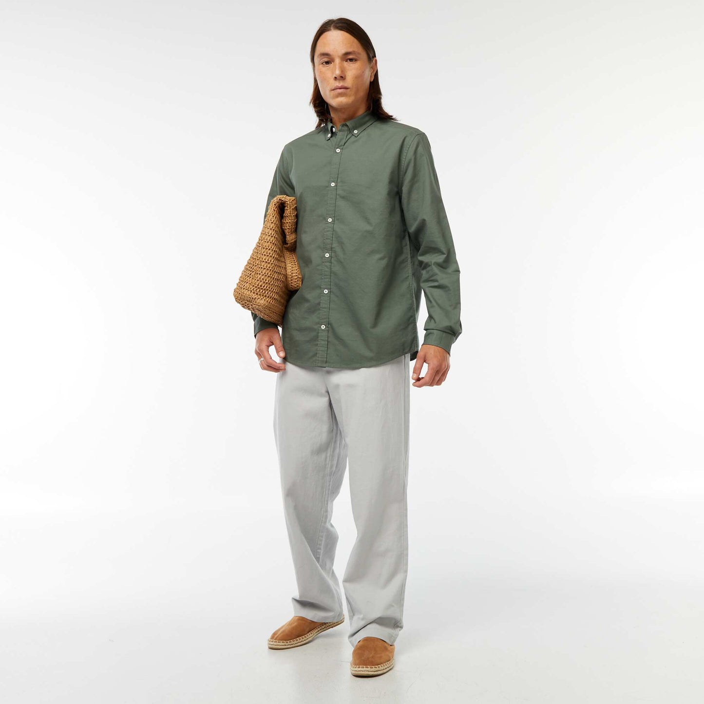 Camisa oxford regular fit VERDE