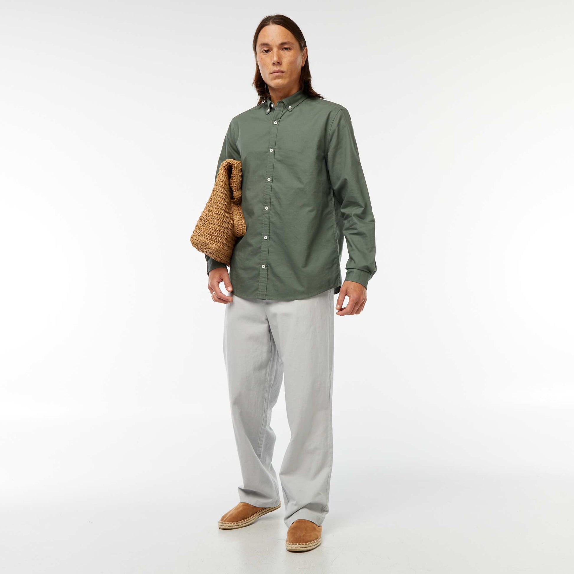 Camisa oxford regular fit VERDE
