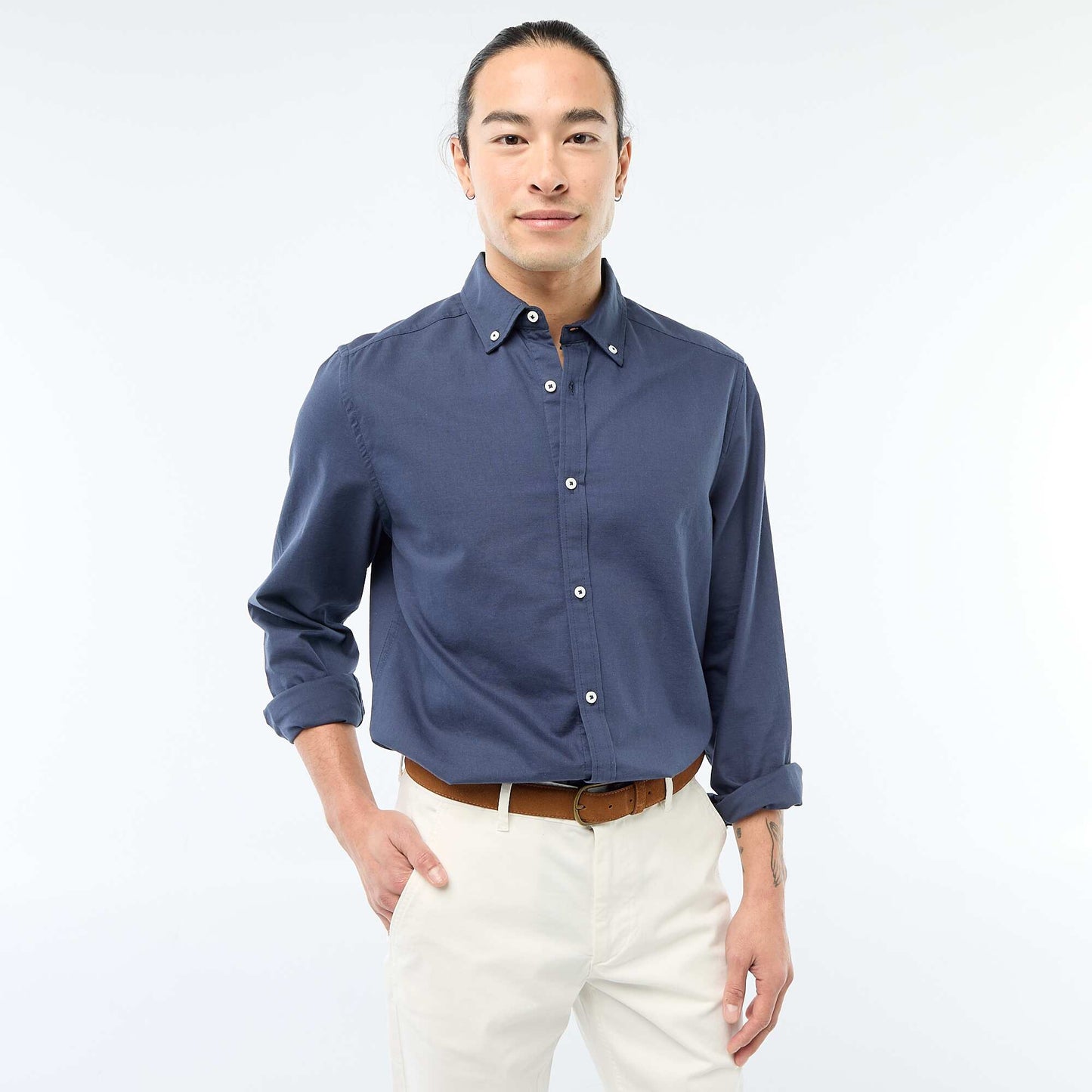 Camisa oxford regular fit AZUL