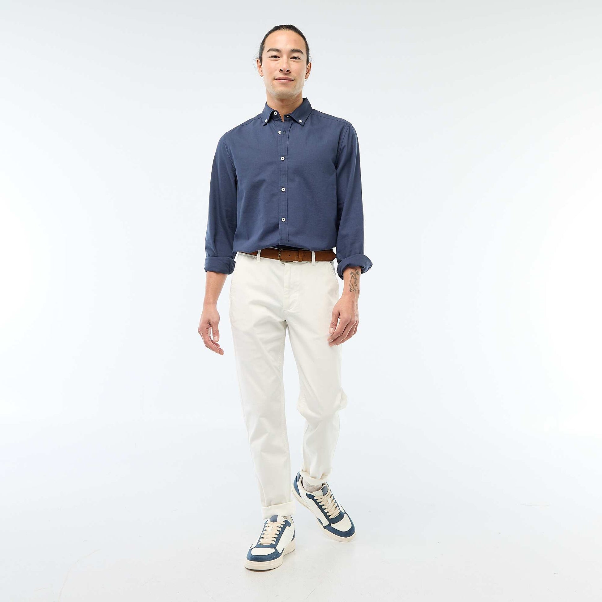 Camisa oxford regular fit AZUL