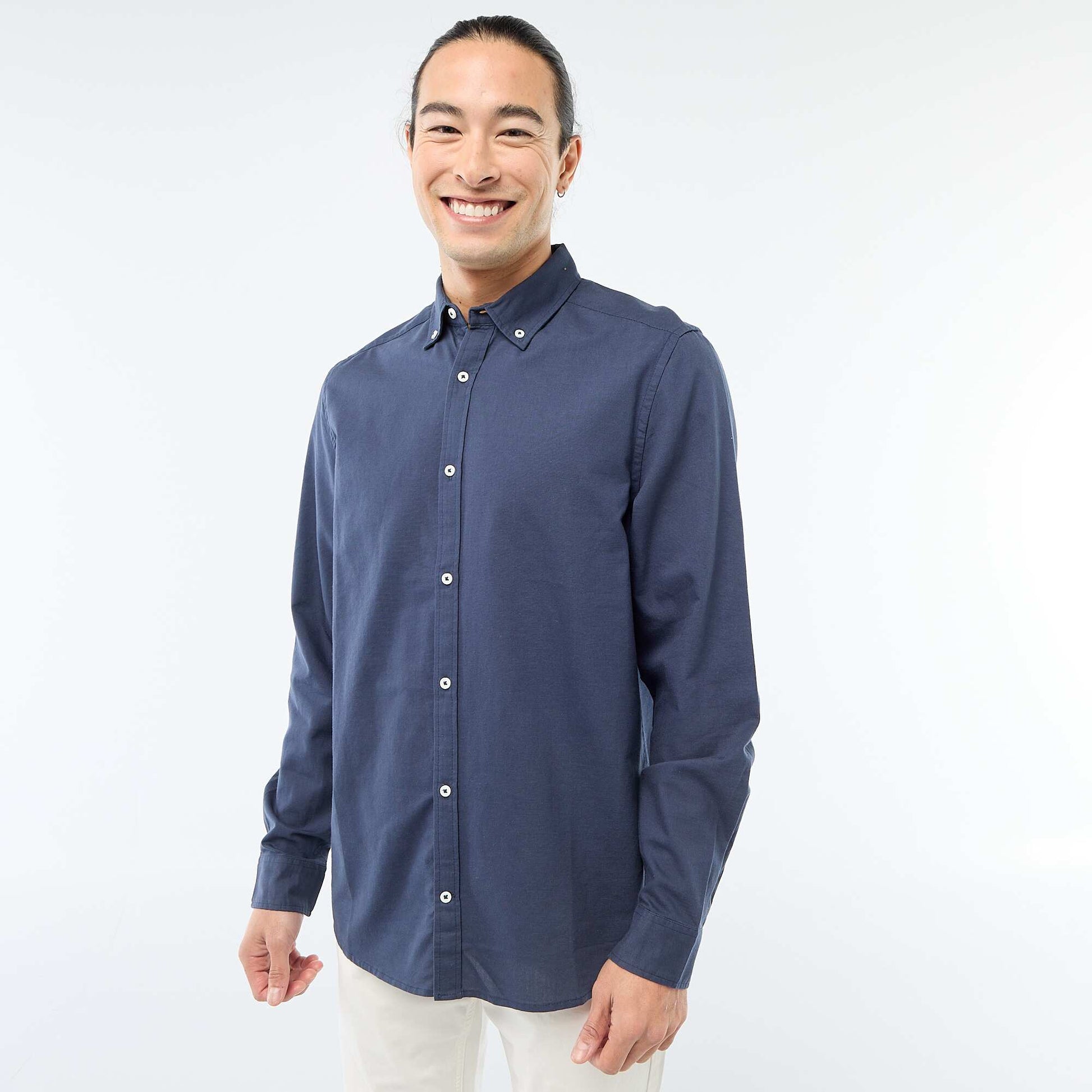 Camisa oxford regular fit AZUL