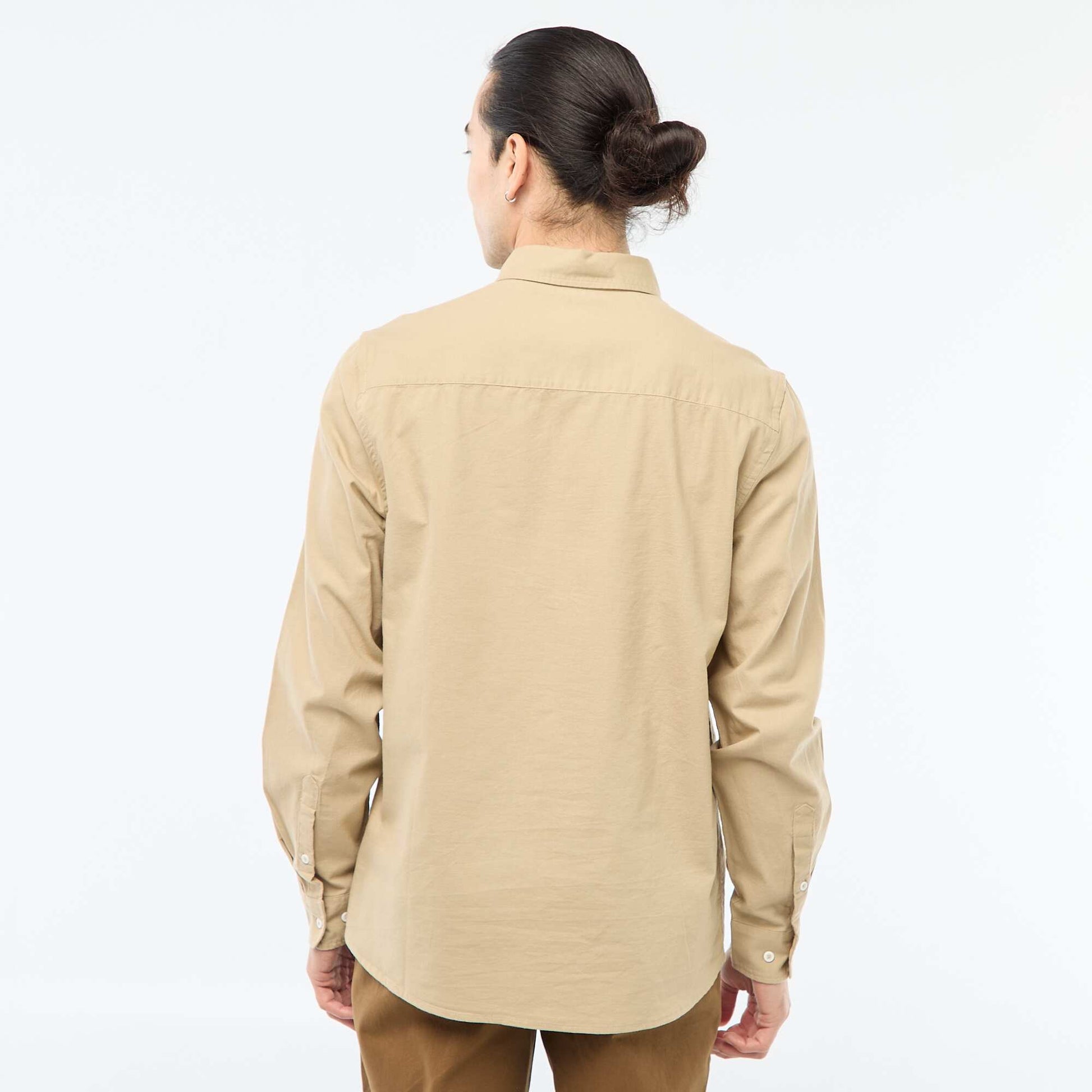 Camisa oxford regular fit BEIGE