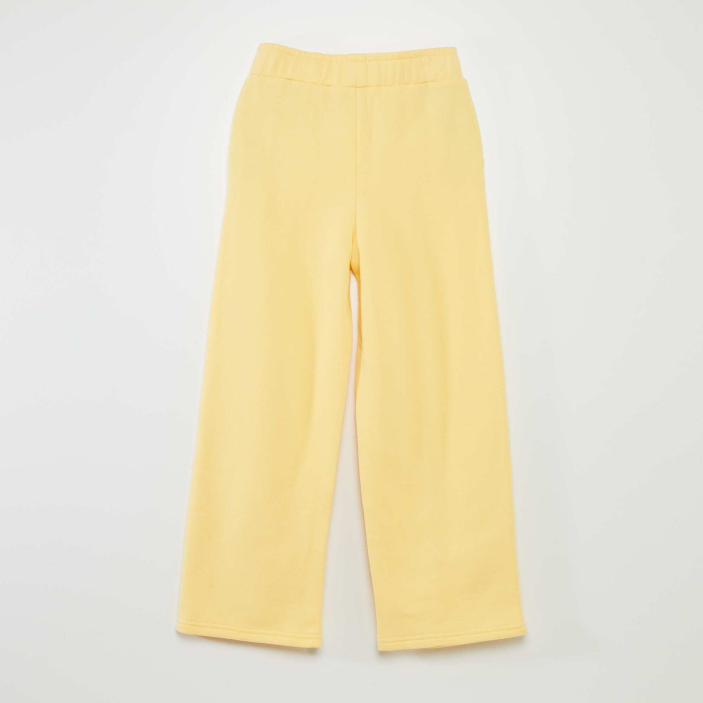 Pantalón wide leg con cintura elástica AMARILLO