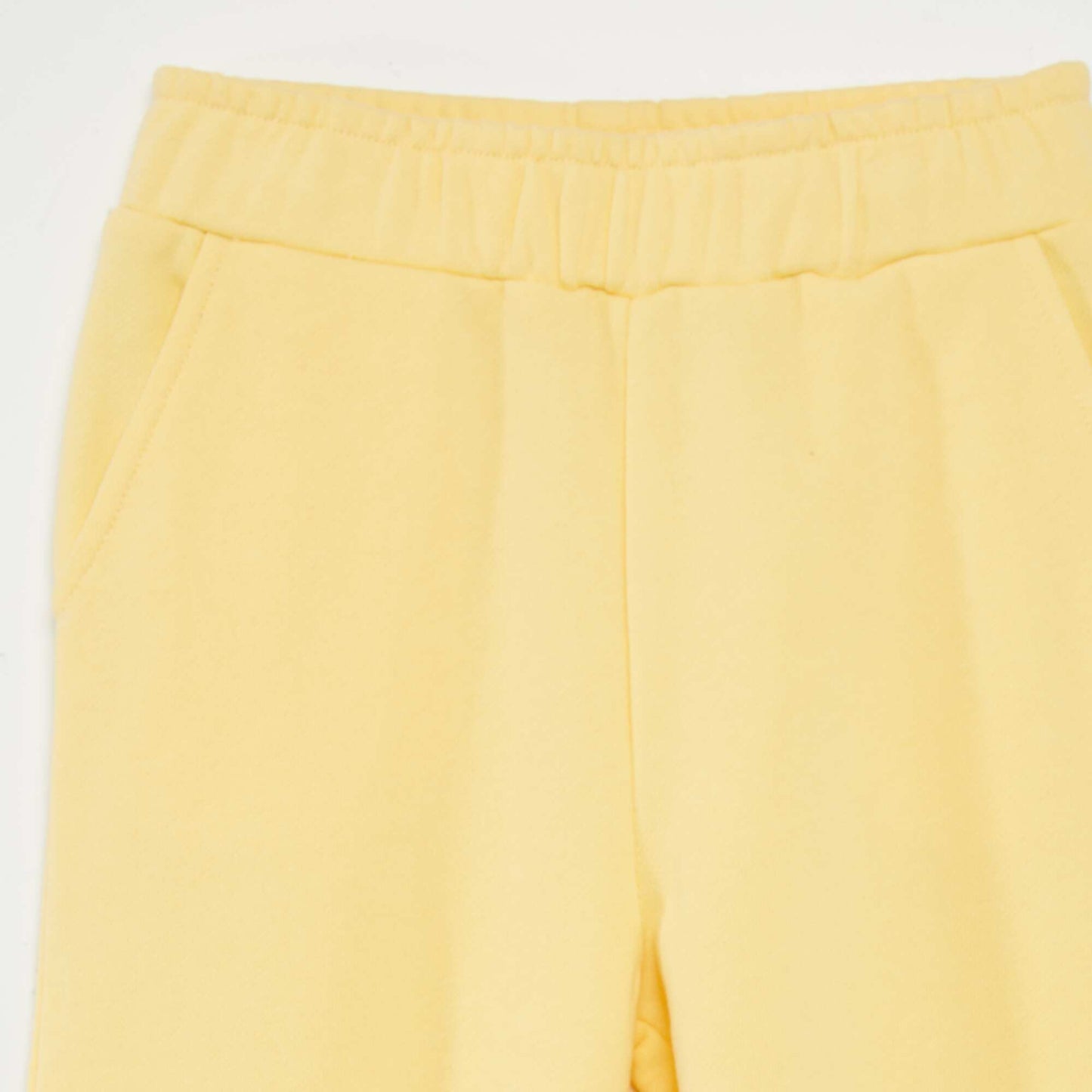 Pantalón wide leg con cintura elástica AMARILLO