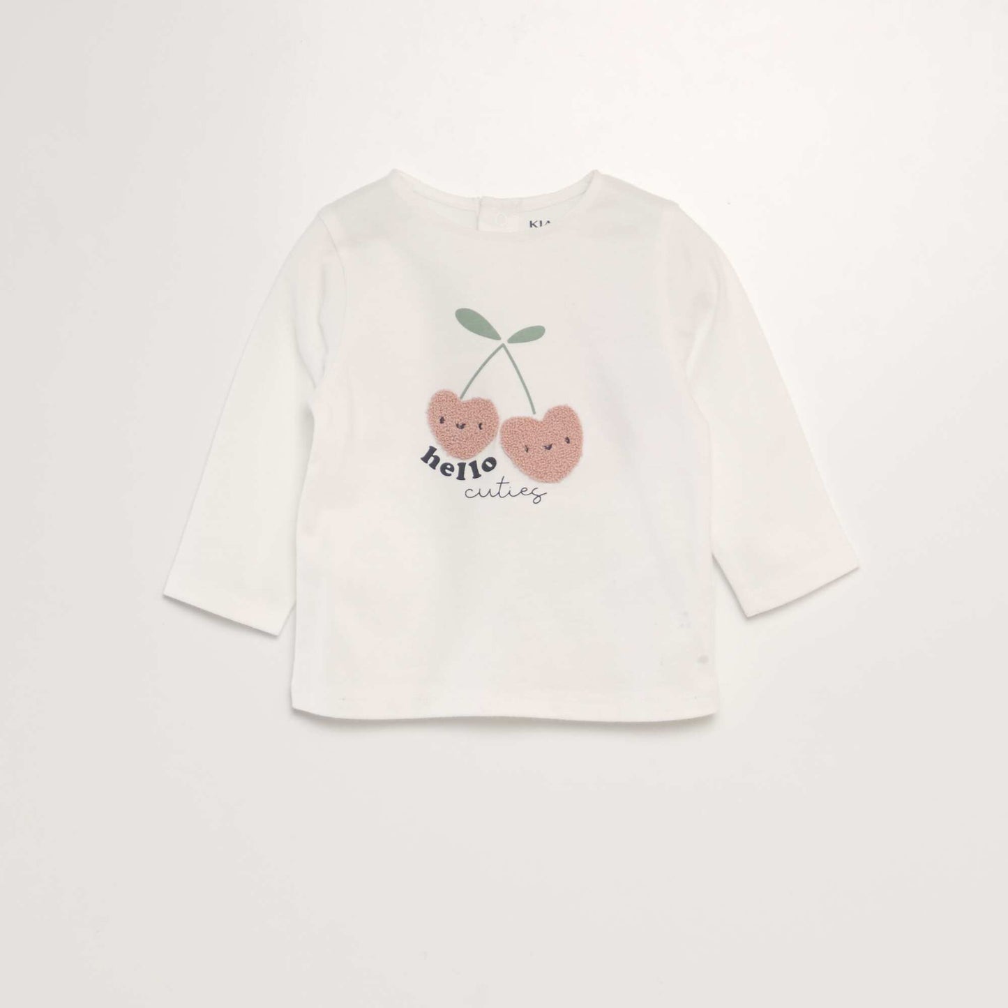 Camiseta estampada con relieve BLANCO