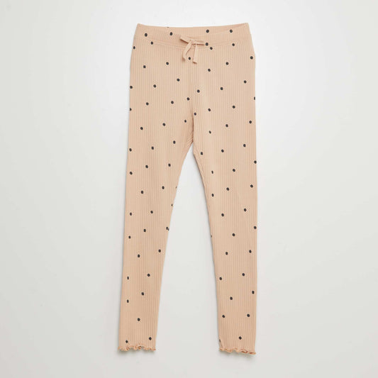 Legging de canalé BEIGE