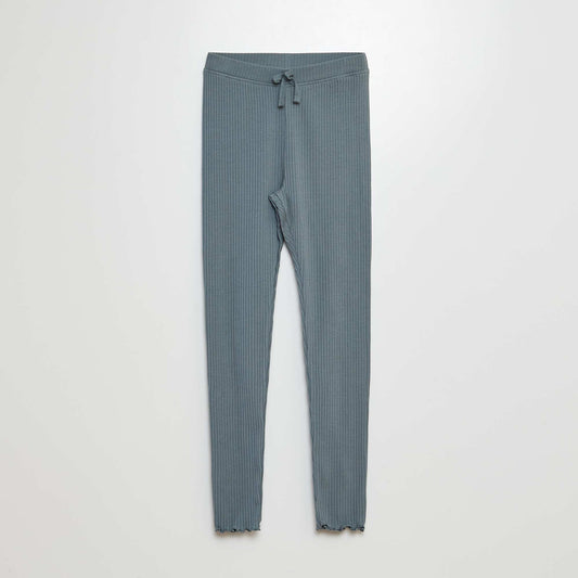 Legging de canalé AZUL