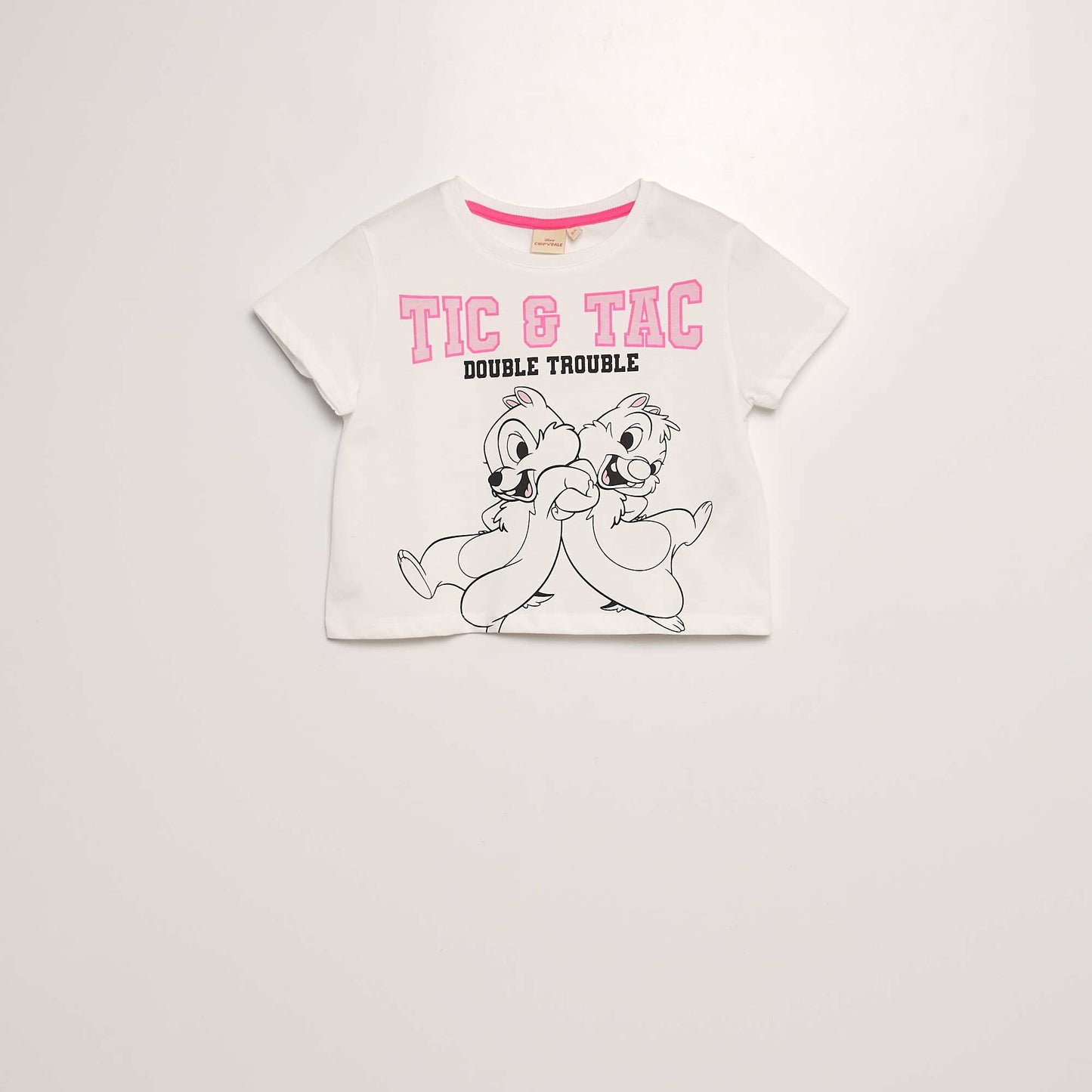 Camiseta crop top 'Disney' BLANCO