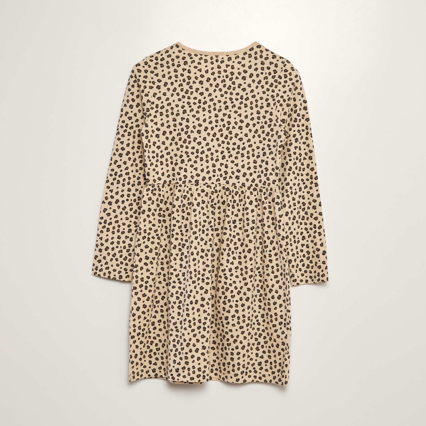 Vestido de punto de leopardo BEIGE