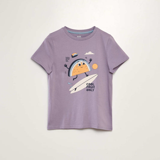 Camiseta de punto estampada PURPURA