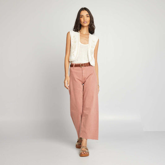 Pantalón cropped wide leg ROSA