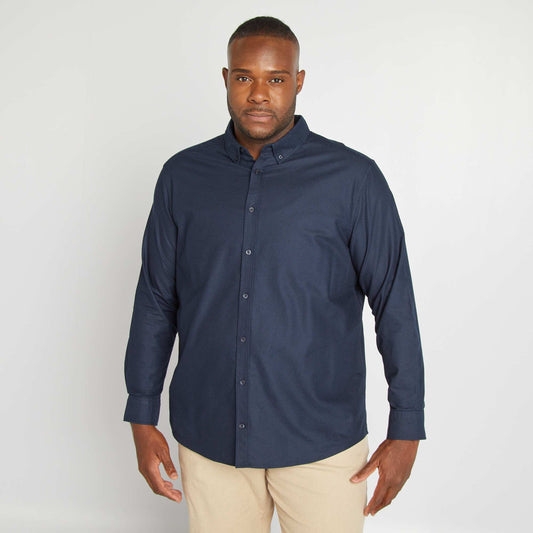 Camisa de algodón oxford AZUL