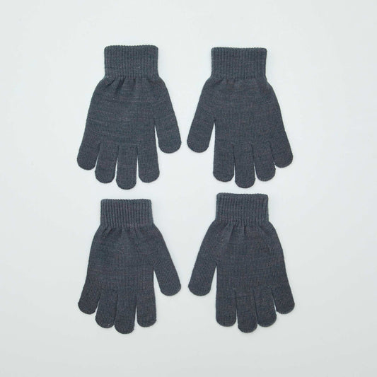 Pack de 2 pares de guantes GRIS