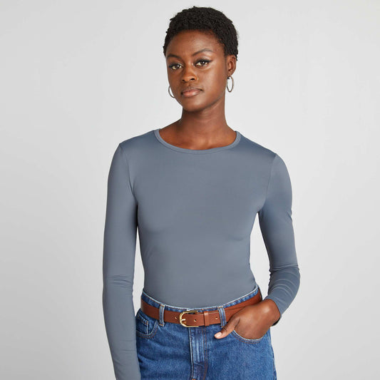 Camiseta elástica de manga larga GRIS