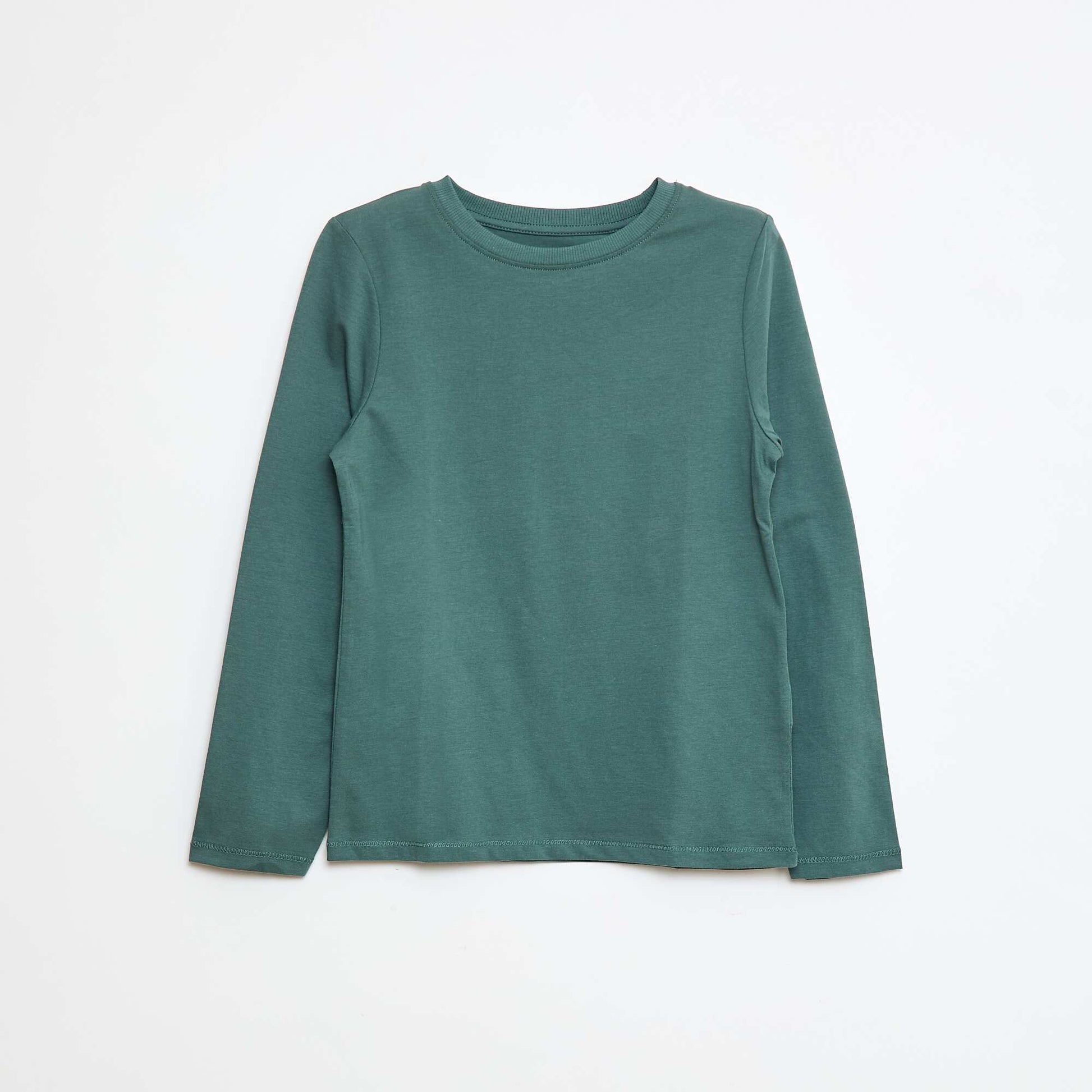 Camiseta básica de manga larga VERDE
