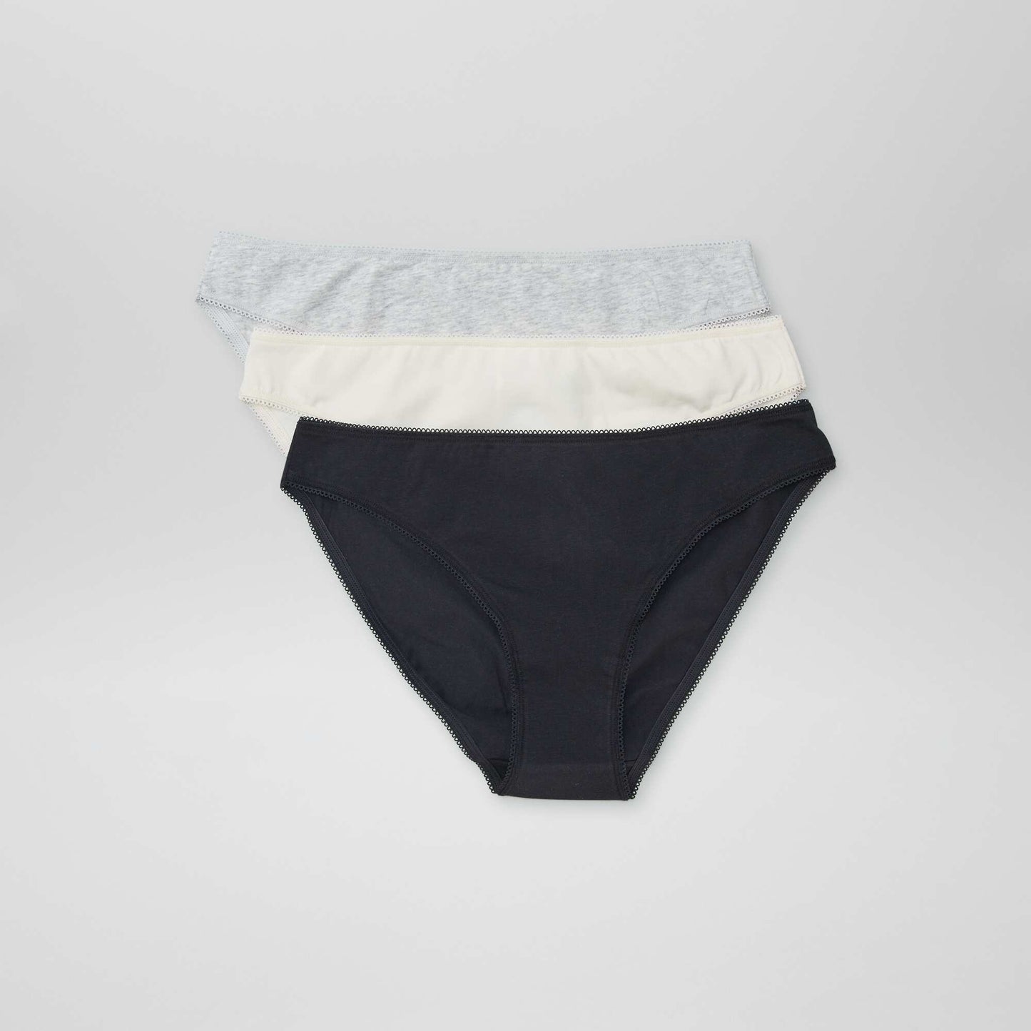 Pack de de 3 braguitas de algodón BEIGE