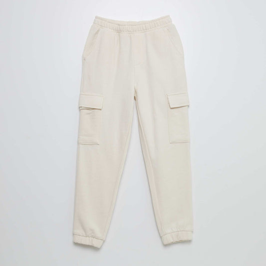 Pantalón de jogging de chándal con bolsillos BEIGE