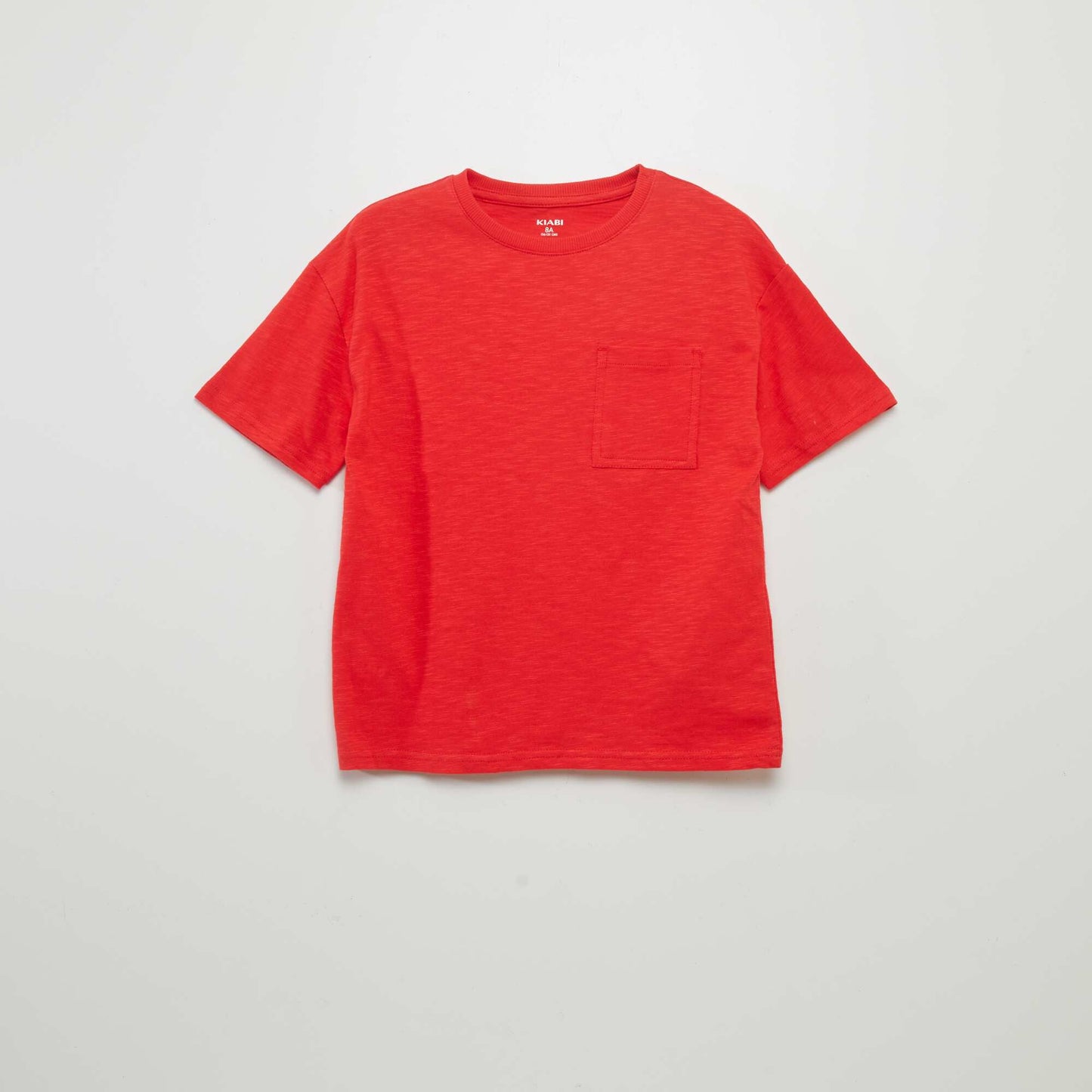 Camiseta lisa de punto torcido rojo